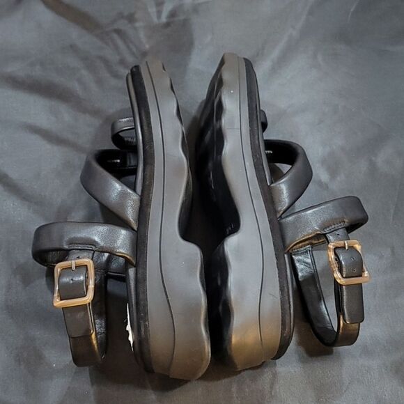 BRAND NEW VINCE WOMEN'S SANTA CRUZ LEATHER ANKLE STRAP PLATFORM SANDALS G1 - Picture 2 of 13